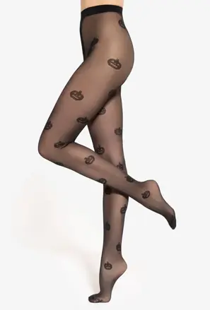 Dámské punčocháče s halloweenským motivem dýní CRAZY TRICK WZ.04 40 DEN Gatta