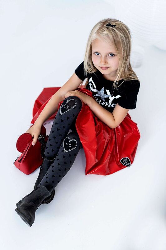 Dětské vzorované punčochy YES/NO 120 DEN Knittex